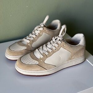 NWT Men's Beige Polo by Ralph Lauren Sneakers